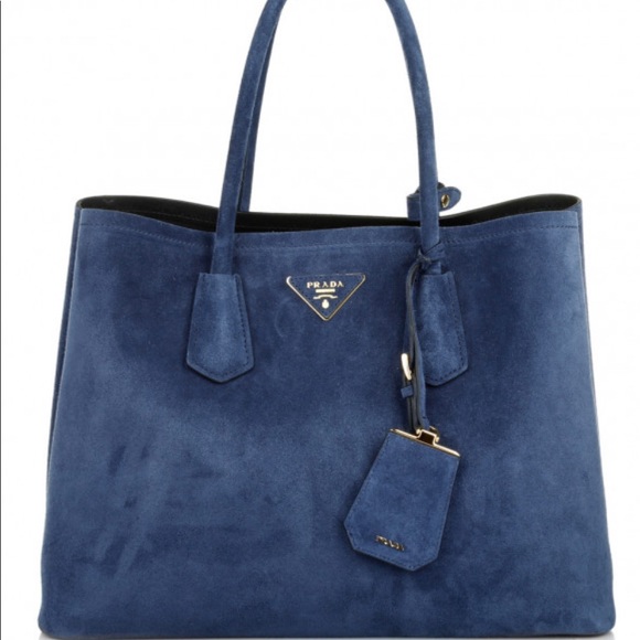 Prada Handbags - Prada Scamosciato Navy Suede shoulder bag